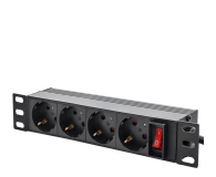 QOLTEC Listwa zasilająca PDU do RACK 10" | 1U | 16A | 4xSchuko | 1.8m 54603 - 1257506 - zdjęcie 2